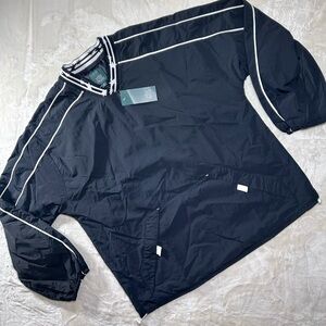 NWT - Wild Fable - Black Varsity Pullover Windbreaker Jacket - Lightweight